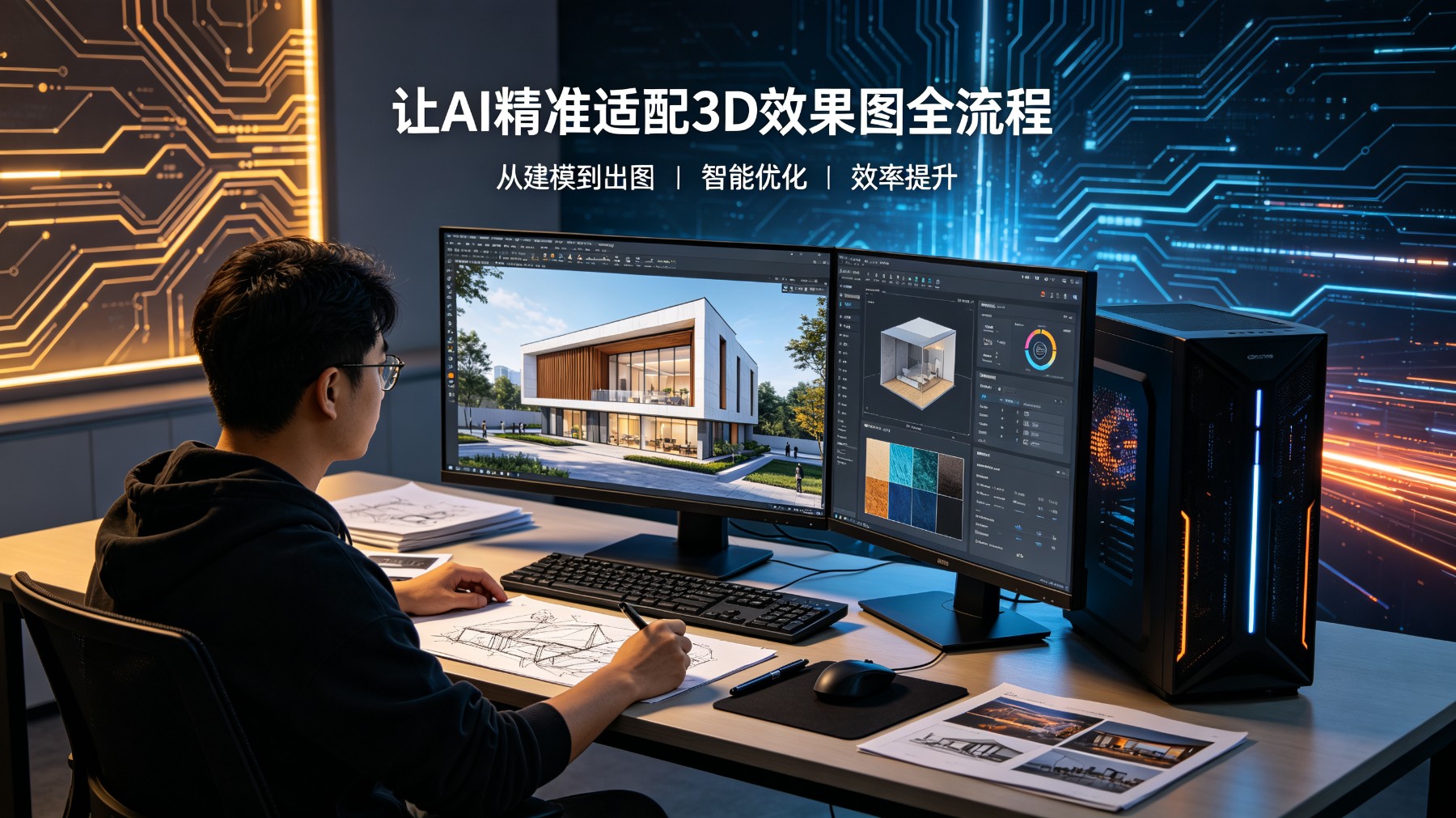 让AI精准适配3D效果图全流程